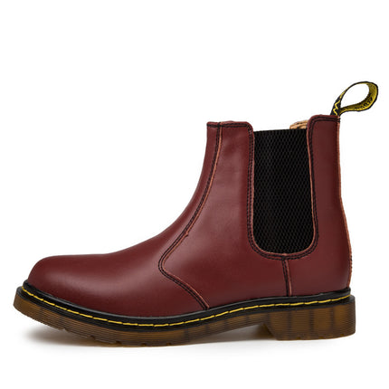 Cowhide Leather Martin Boots | Thick Heel | Men & Women | Sizes 35–47