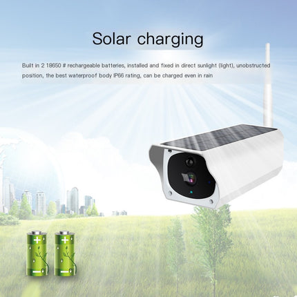 Outdoor Solar Wireless Security Camera – 1080p WiFi, Night Vision, IP66 Waterproof