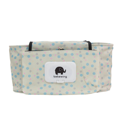 Large Capacity Baby Stroller Storage Bag – Waterproof Nylon with 5 Pockets