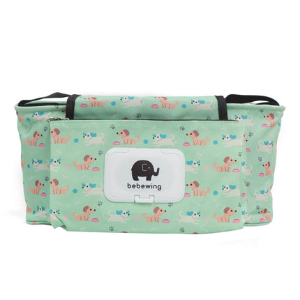 Large Capacity Baby Stroller Storage Bag – Waterproof Nylon with 5 Pockets