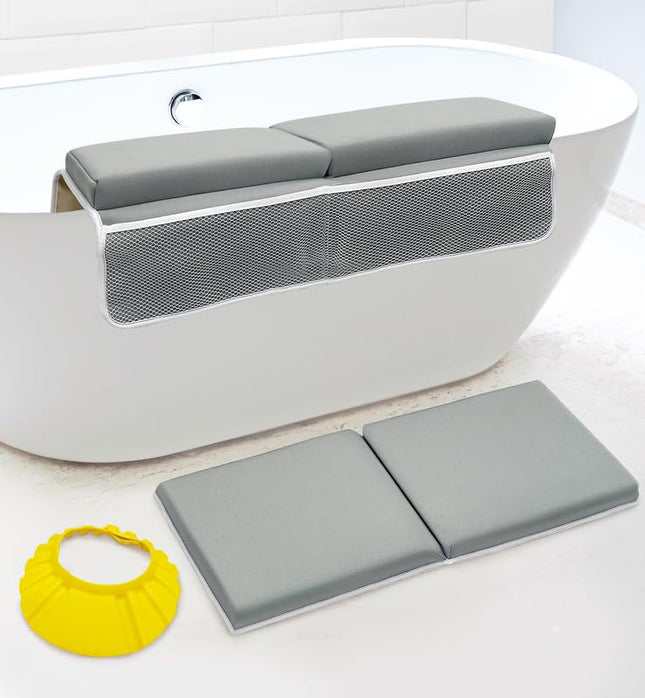 2-Piece Baby Bath Kneeler & Elbow Rest Pad Set – Comfortable Bathtub Kneeling Mat