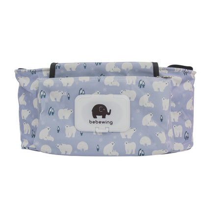 Large Capacity Baby Stroller Storage Bag – Waterproof Nylon with 5 Pockets