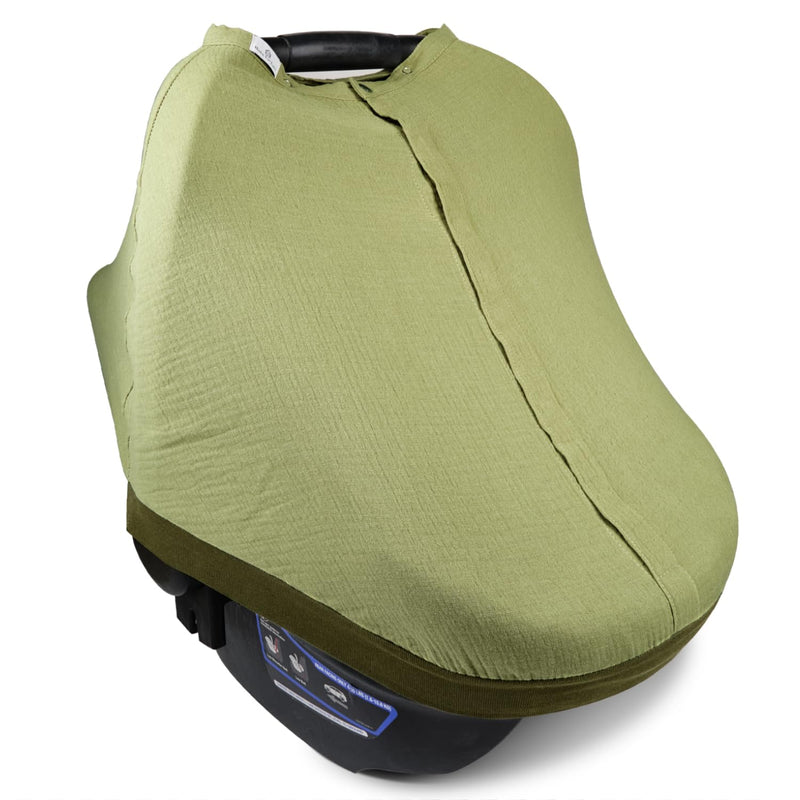 Baby Car Seat Cover – Windproof 100% Cotton Muslin | Universal Fit
