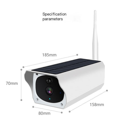 Outdoor Solar Wireless Security Camera – 1080p WiFi, Night Vision, IP66 Waterproof
