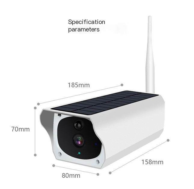 Solar Outdoor Security Camera – 1080p WiFi, Night Vision & IP66 Waterproof