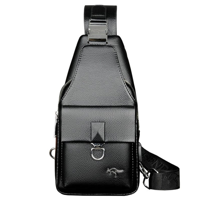Men's PU Leather Chest Bag – Crossbody Messenger Shoulder Bag