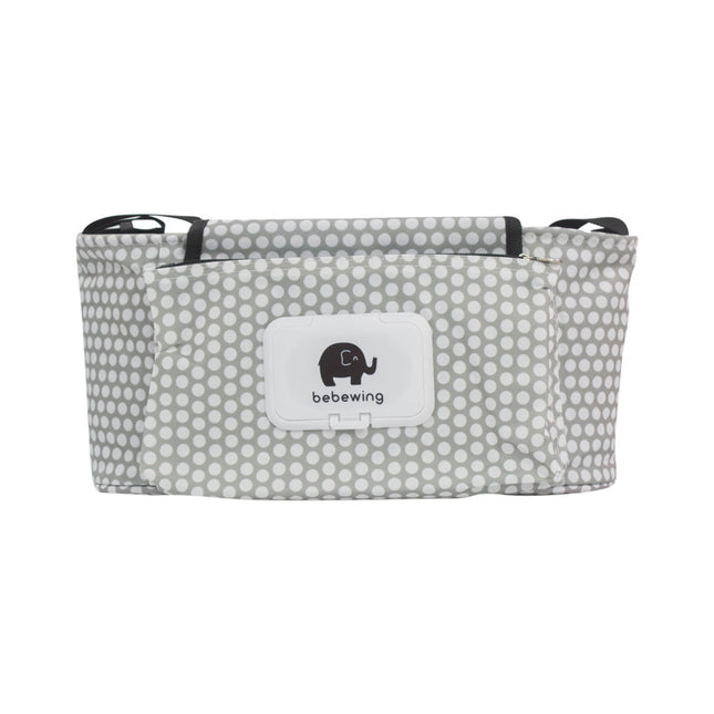 Large Capacity Baby Stroller Storage Bag – Waterproof Nylon with 5 Pockets