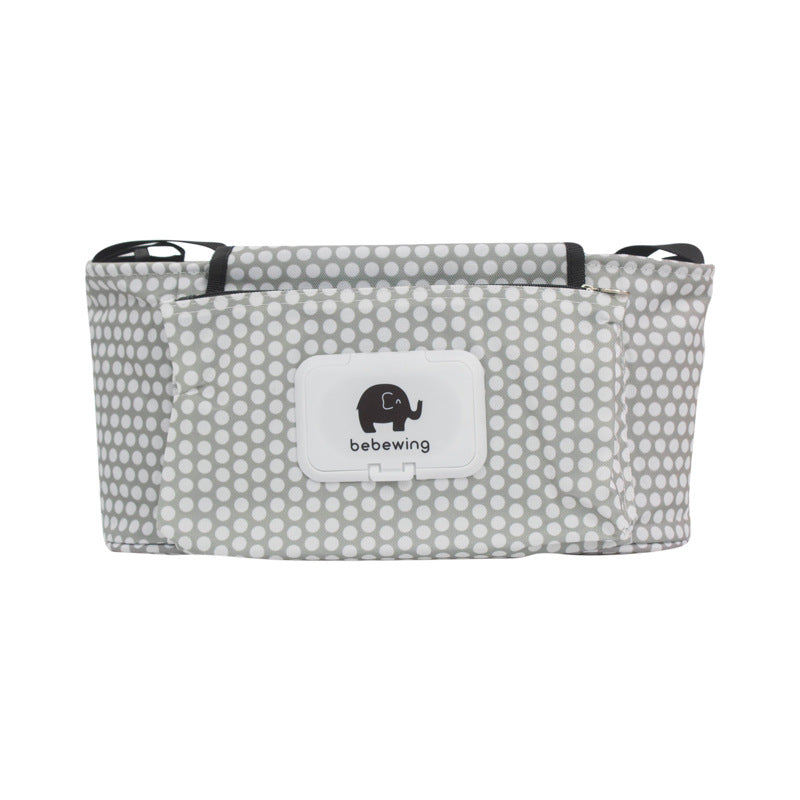 Large Capacity Baby Stroller Storage Bag – Waterproof Nylon with 5 Pockets
