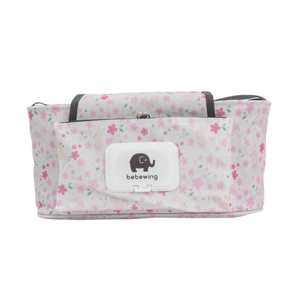 Large Capacity Baby Stroller Storage Bag – Waterproof Nylon with 5 Pockets