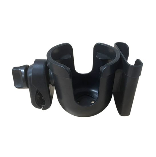 3-in-1 Stroller Cup & Phone Holder – ABS Bracket for Prams | Black