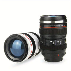 Camera Lens Self-Stirring Coffee Cup – Stainless Steel Auto Mug