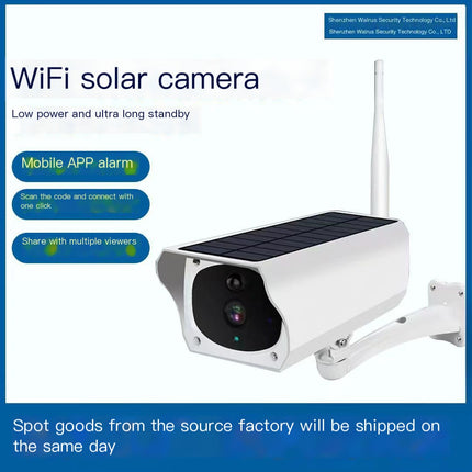 Outdoor Solar Wireless Security Camera – 1080p WiFi, Night Vision, IP66 Waterproof