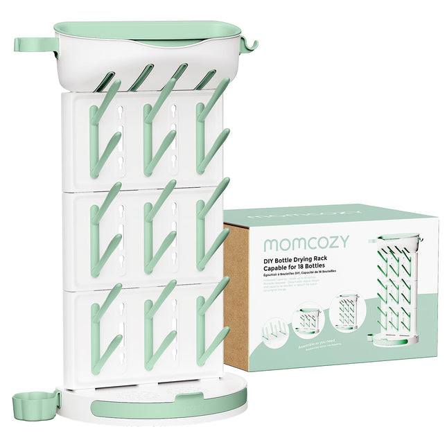 Momcozy Large Baby Bottle Drying Rack – Holds 18 Bottles
