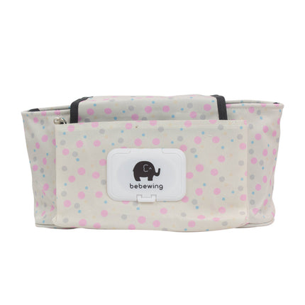 Large Capacity Baby Stroller Storage Bag – Waterproof Nylon with 5 Pockets